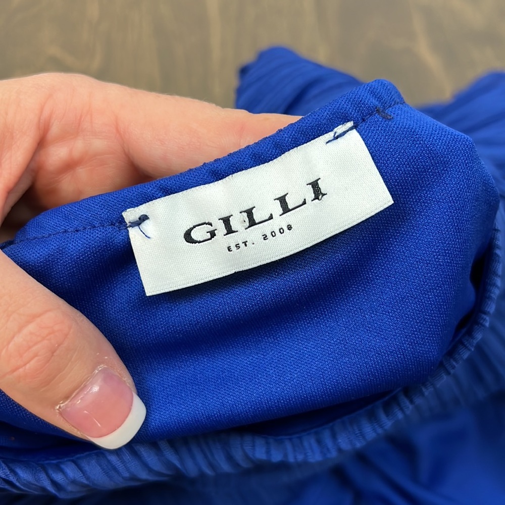 Gilli blue double tiered dress Womens medium - Picture 12 of 12